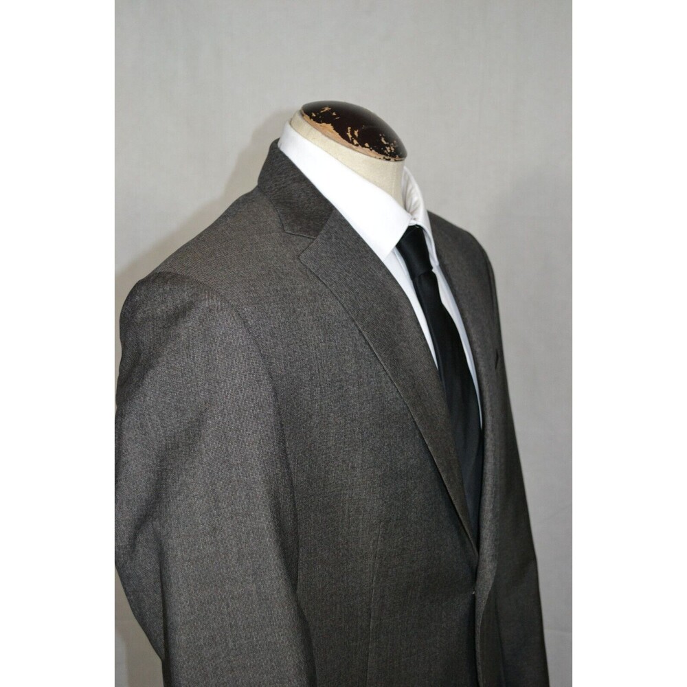 Banana Republic 100% Wool Blazer Suit Jacket Grey Charcoal Men's Modern Fit 42R‎ - Picture 7 of 16